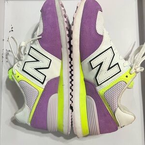 New Balance Vibrant Purple and Neon Yellow Shoes